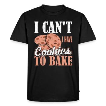 Gâteau je ne peux pas avoir des biscuits pour cuire au four - T-shirt Premium bio Homme - noir - Devant - Nico (187cm)