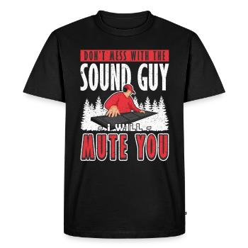 Sound Guy I will Mute You ingénieur du son - T-shirt Premium bio Homme - noir - Devant - Nico (187cm)