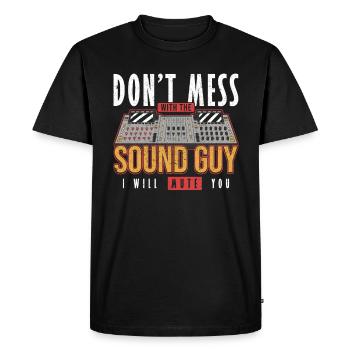 Sound Guy I will Mute You ingénieur du son - T-shirt Premium bio Homme - noir - Devant - Nico (187cm)