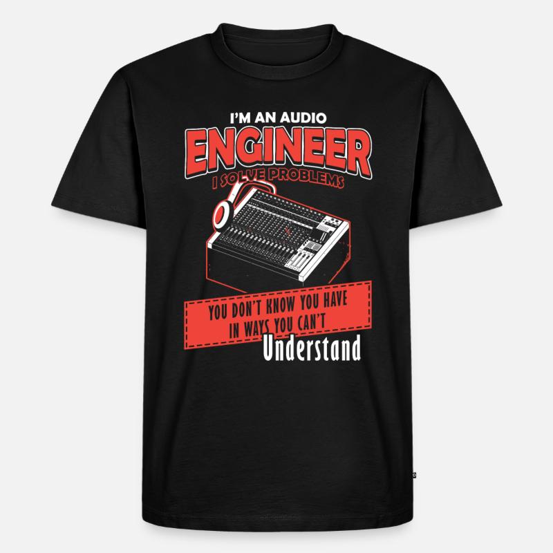 Audio Engineer Solve Problem Tontechniker - Männer Premium Bio T-Shirt - Schwarz