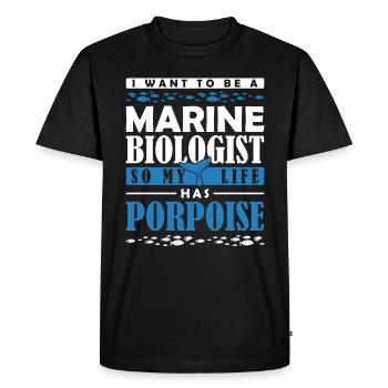 I want to be a marine biologist - Men's Premium Organic T-Shirt - black - Front - Nico (187cm)
