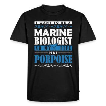 I want to be a marine biologist - Men's Premium Organic T-Shirt - black - Front - Nico (187cm)