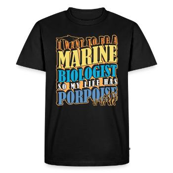 I want to be a marine biologist - Men's Premium Organic T-Shirt - black - Front - Nico (187cm)