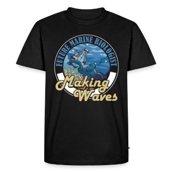 Future Marine Biologist Making Waves Meeresbiologe - Men's Premium Organic T-Shirt - black - Front - Nico (187cm)