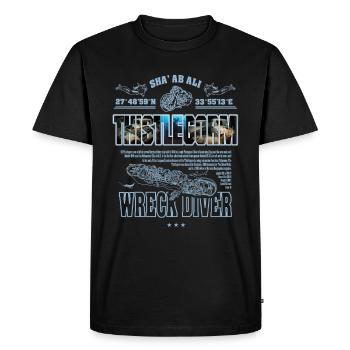 Wreck Thistlegorm Egypt Diving History - Men's Premium Organic T-Shirt - black - Front - Nico (187cm)