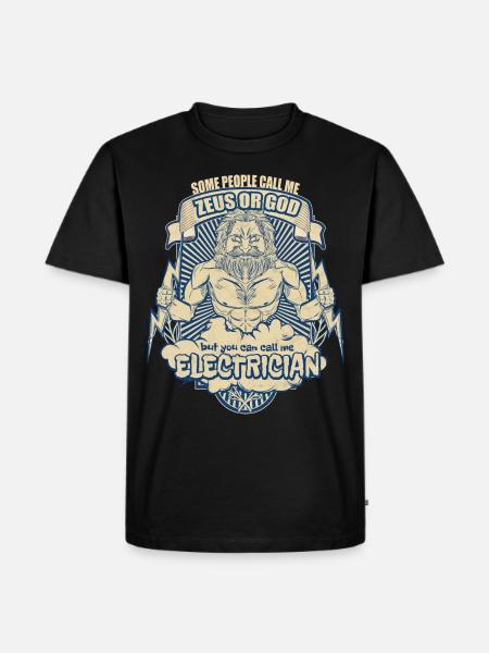 Elektriker - Männer Premium Bio T-Shirt - Schwarz