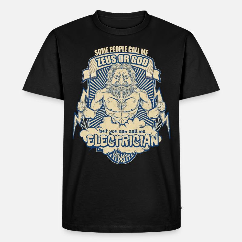 Elektriker - Männer Premium Bio T-Shirt - Schwarz