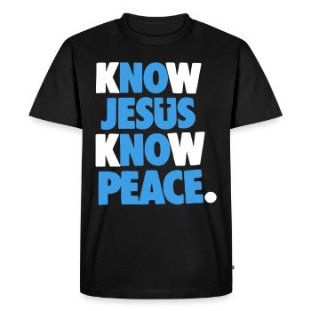 Jesus T- Shirt - Men's Premium Organic T-Shirt - black - Front - Nico (187cm)