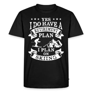 Plan de retraite sur le ski T-shirt cadeau vintage - T-shirt Premium bio Homme - noir - Devant - Nico (187cm)