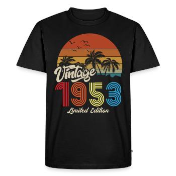 Vintage unique copy 1953 Limited edition - Men's Premium Organic T-Shirt - black - Front - Nico (187cm)
