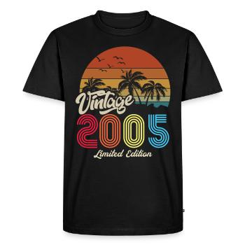 Vintage unique copy 2005 Limited edition - Men's Premium Organic T-Shirt - black - Front - Nico (187cm)