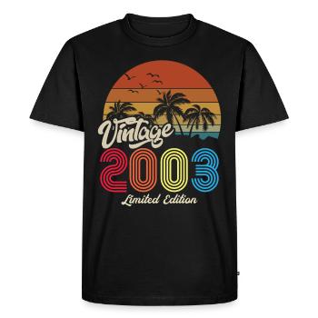 Unique vintage copy 2003 Limited edition - Men's Premium Organic T-Shirt - black - Front - Nico (187cm)