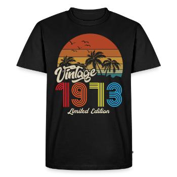 Vintage unique copy 1973 Limited edition - Men's Premium Organic T-Shirt - black - Front - Nico (187cm)