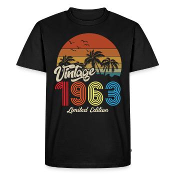 Vintage unique copy 1963 Limited edition - Men's Premium Organic T-Shirt - black - Front - Nico (187cm)