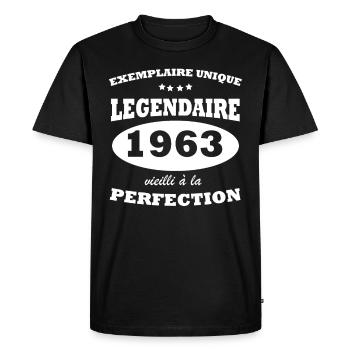 Vintage unique copy 1963 Limited edition - Men's Premium Organic T-Shirt - black - Front - Nico (187cm)