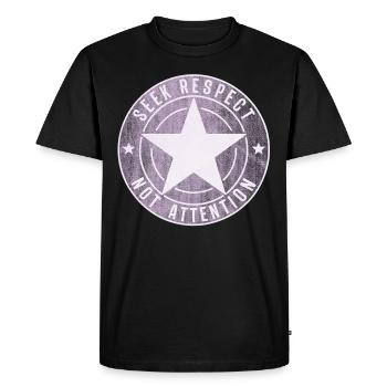 SEEK RESPECT frauenpower rose sévère - T-shirt Premium bio Homme - noir - Devant - Nico (187cm)