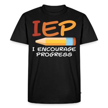 IEP SPED Teacher Art | Special Education Teacher - Men's Premium Organic T-Shirt - black - Front - Nico (187cm)