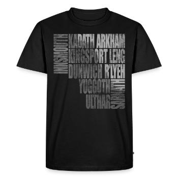 Lovecraftian Places - Men's Premium Organic T-Shirt - black - Front - Nico (187cm)