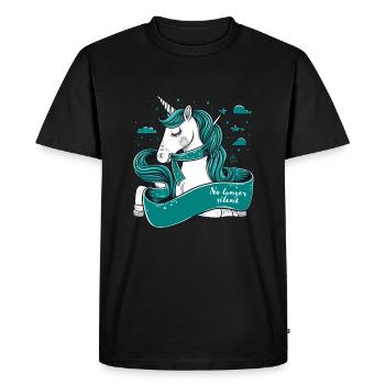 No Longer Silent, Unicorn, Sexual Assault Awarenes - Men's Premium Organic T-Shirt - black - Front - Nico (187cm)