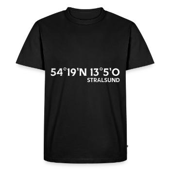 Stralsund Coordinates Souvenir - Men's Premium Organic T-Shirt - black - Front - Nico (187cm)