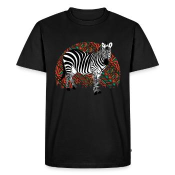 Zebra Africa Horse Hipster Gift Animal Stripe - T-shirt Premium bio Homme - noir - Devant - Nico (187cm)