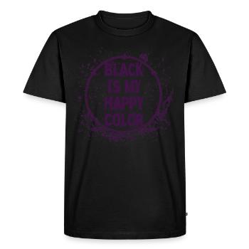 Happy color Black Lucky Color Gothic Goth Emo - T-shirt Premium bio Homme - noir - Devant - Nico (187cm)