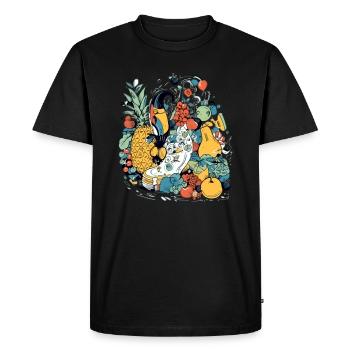 The strange fruits - Men's Premium Organic T-Shirt - black - Front - Nico (187cm)