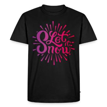 Let it snow Snow Winter Christmas Xmas - Men's Premium Organic T-Shirt - black - Front - Nico (187cm)