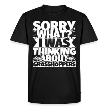 Grasshopper funny grasshopper gift - Men's Premium Organic T-Shirt - black - Front - Nico (187cm)