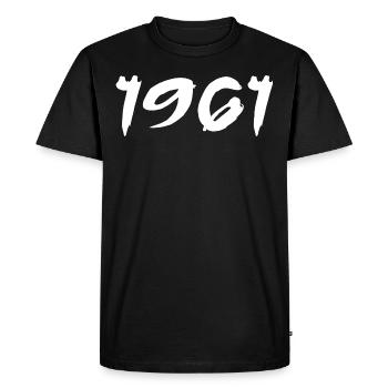 1961 Cadeau 64e Anniversaire 1961 Retro 1961 - T-shirt Premium bio Homme - noir - Devant - Nico (187cm)