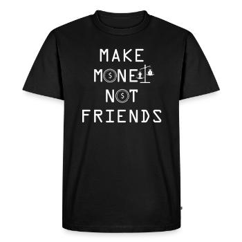 money friends euro dollar trading actions cadeau - T-shirt Premium bio Homme - noir - Devant - Nico (187cm)