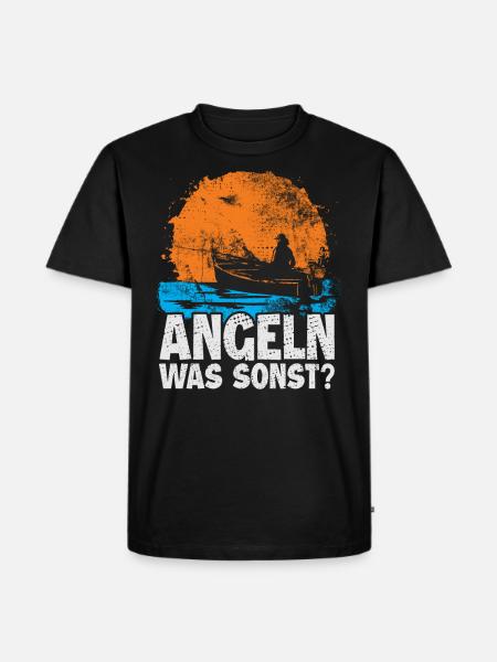 Angeln Fischen | Lustiges Angler - Männer Premium Bio T-Shirt - Schwarz