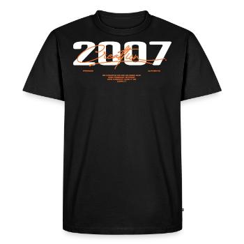 2007 Vintage Retro 2007 Birthday Gift 2007 - Men's Premium Organic T-Shirt - black - Front - Nico (187cm)