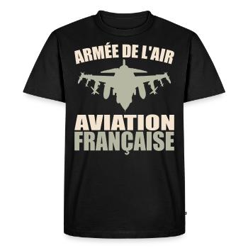 French Air Force - Men's Premium Organic T-Shirt - black - Front - Nico (187cm)