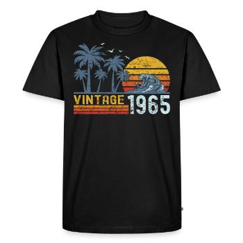 60th Birthday Gift 60 Years Gift Idea - Men's Premium Organic T-Shirt - black - Front - Nico (187cm)