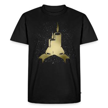 bougie - T-shirt Premium bio Homme - noir - Devant - Nico (187cm)
