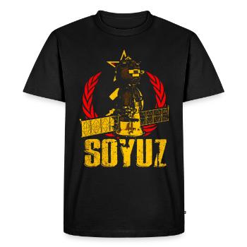 Vaisseau spatial Soyouz - T-shirt Premium bio Homme - noir - Devant - Nico (187cm)