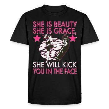 Karate Taekwondo Martial Arts Karate Mma Kick Box - Men's Premium Organic T-Shirt - black - Front - Nico (187cm)