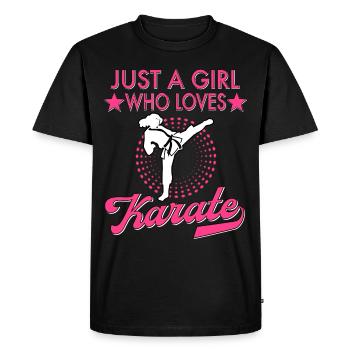 Karate Taekwondo Girls Women Karate Kick - Men's Premium Organic T-Shirt - black - Front - Nico (187cm)