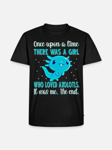 Axolotl - Männer Premium Bio T-Shirt - Schwarz