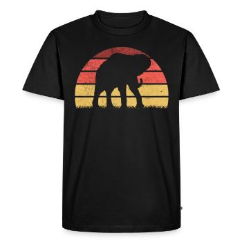 Elephant Africa - Men's Premium Organic T-Shirt - black - Front - Nico (187cm)