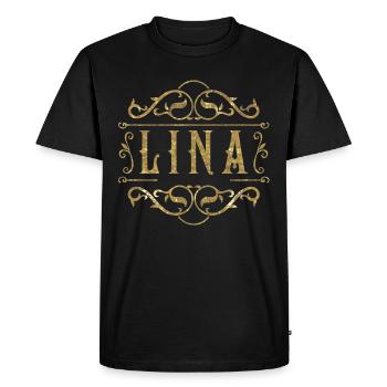 Lina or - T-shirt Premium bio Homme - noir - Devant - Nico (187cm)