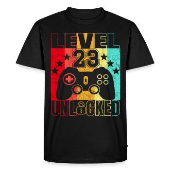 23 ans chemise d’anniversaire gamer gamer 23. - T-shirt Premium bio Homme - noir - Devant - Nico (187cm)