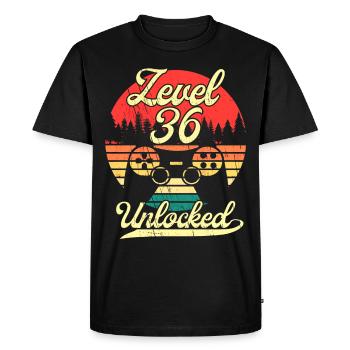 Level 36 Unlocked Men Gamer 36 Birthday Gamer - Men's Premium Organic T-Shirt - black - Front - Nico (187cm)
