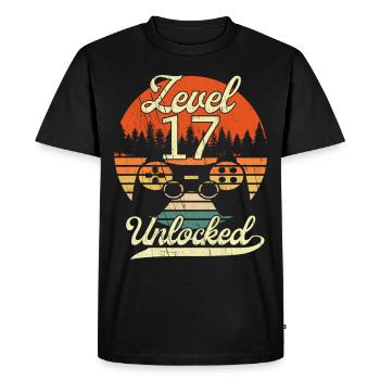 Level 17 Unlocked Men Gamer 17 Birthday Gamer - Men's Premium Organic T-Shirt - black - Front - Nico (187cm)