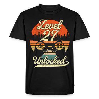 Level 27 Unlocked Men Gamer 27 Birthday Gamer - Men's Premium Organic T-Shirt - black - Front - Nico (187cm)