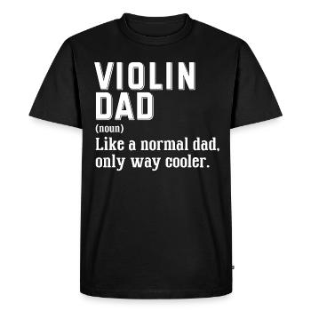 Violin Music Violin Player Musician - Men's Premium Organic T-Shirt - black - Front - Nico (187cm)