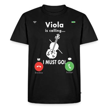 Violin Music Violin Player Musician - Men's Premium Organic T-Shirt - black - Front - Nico (187cm)