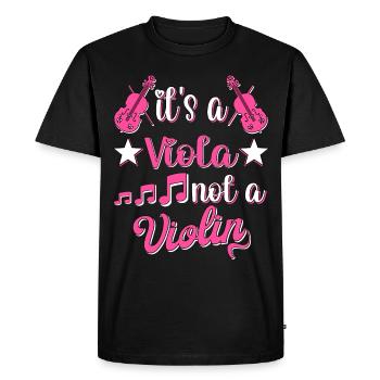 Violin Music Violin Player Musician - Men's Premium Organic T-Shirt - black - Front - Nico (187cm)