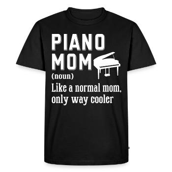 Pianiste Pianiste Piano - T-shirt Premium bio Homme - noir - Devant - Nico (187cm)